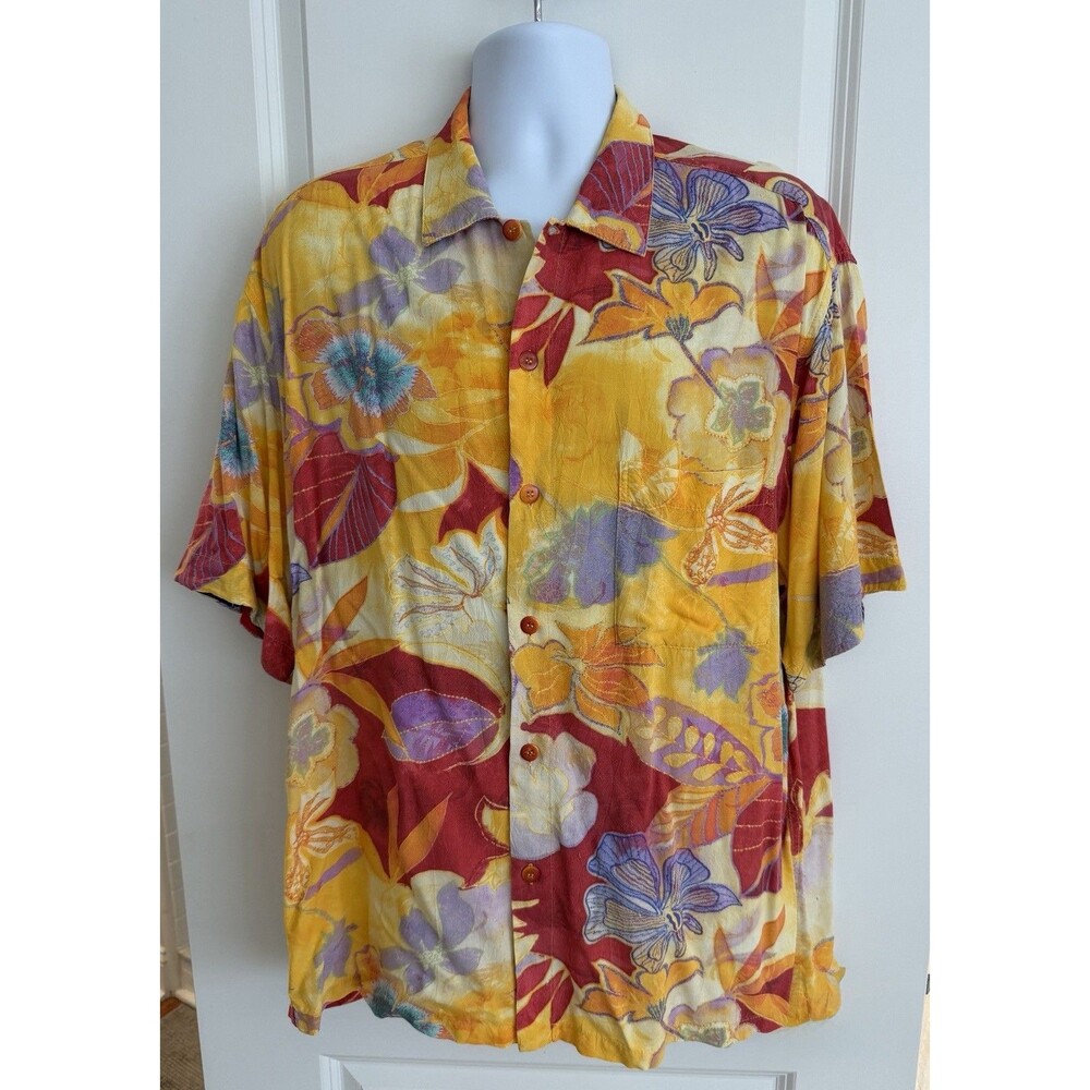 Jams World Men’s Hawaiian Aloha Short Sleeve Shirt, Large, GUC